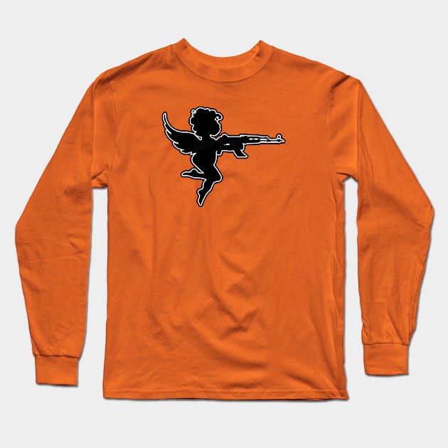 Cupid's Got a Gun Long Sleeve T-Shirt by Taversia